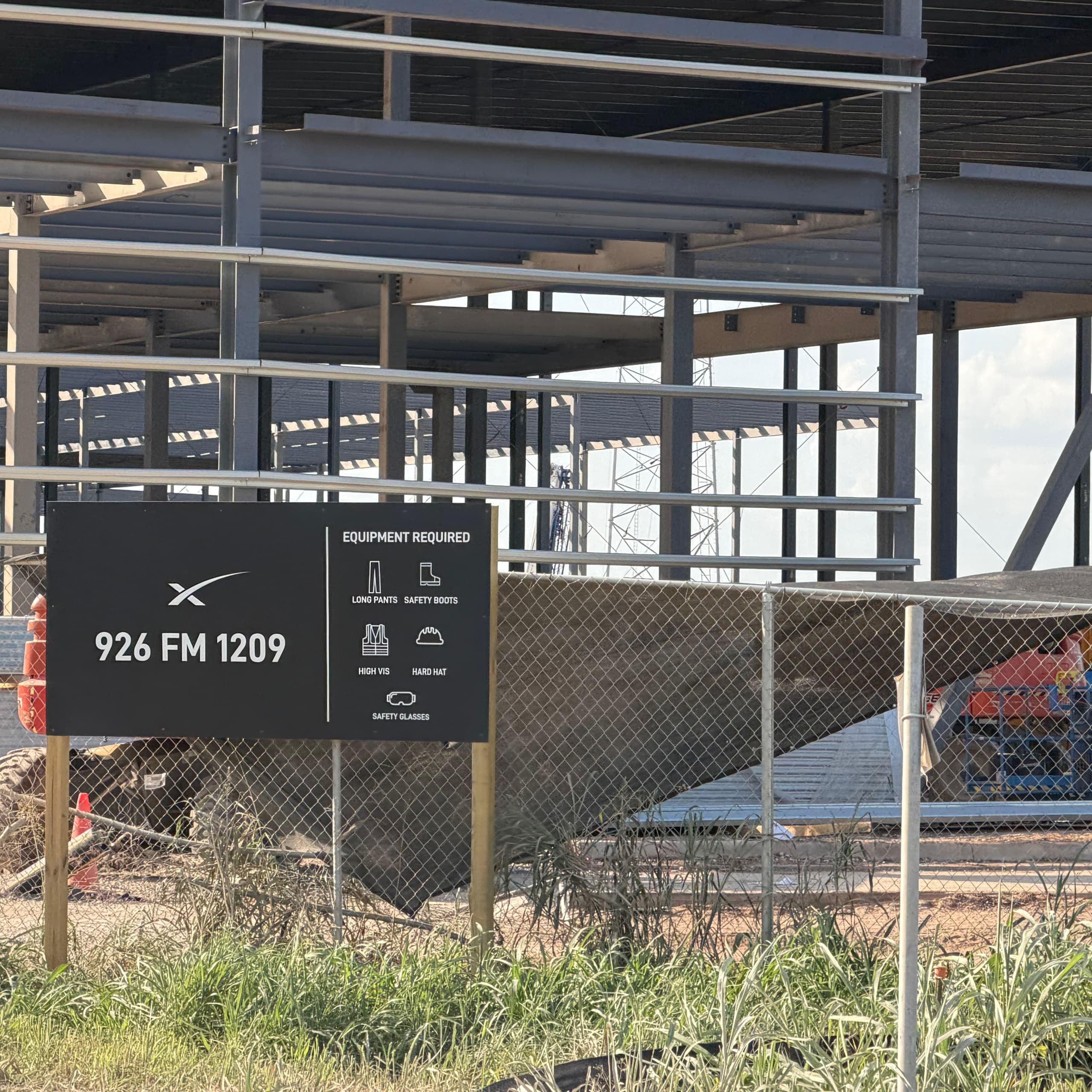 SpaceX construction in Bastrop