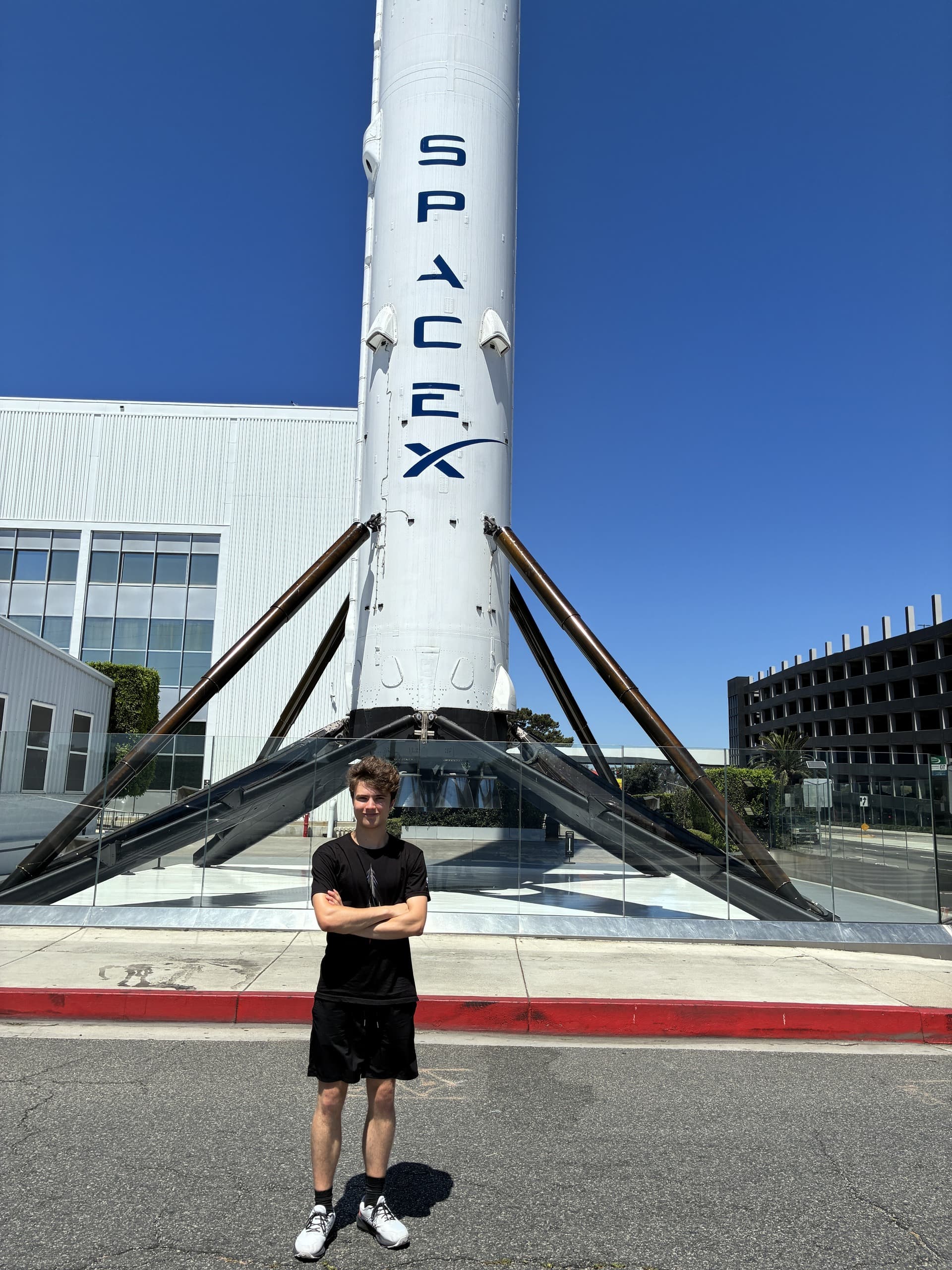 SpaceX Falcon 9 booster in Hawthorne